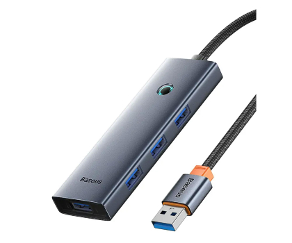 Hub USB Baseus UltraJoy Series Lite 4-Port 50cm (USB - 4xUSB3.0, szary)